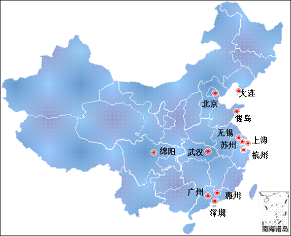 2010���Ї����W(w��ng)�ںϮa(ch��n)�I(y��)���c(di��n)���зֲ�